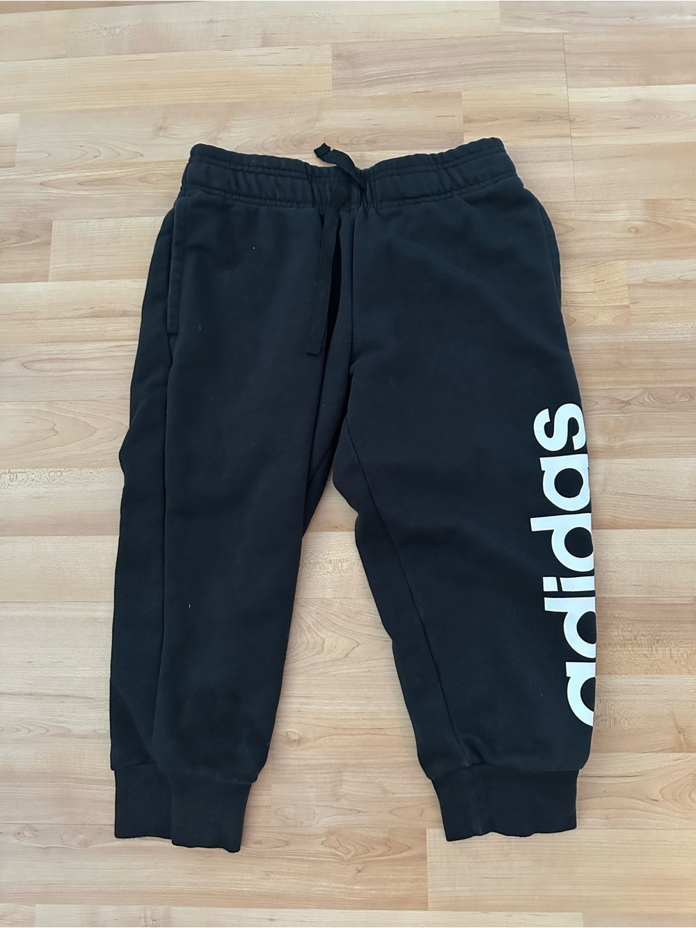adidas Black Joggers with White Side Logo women